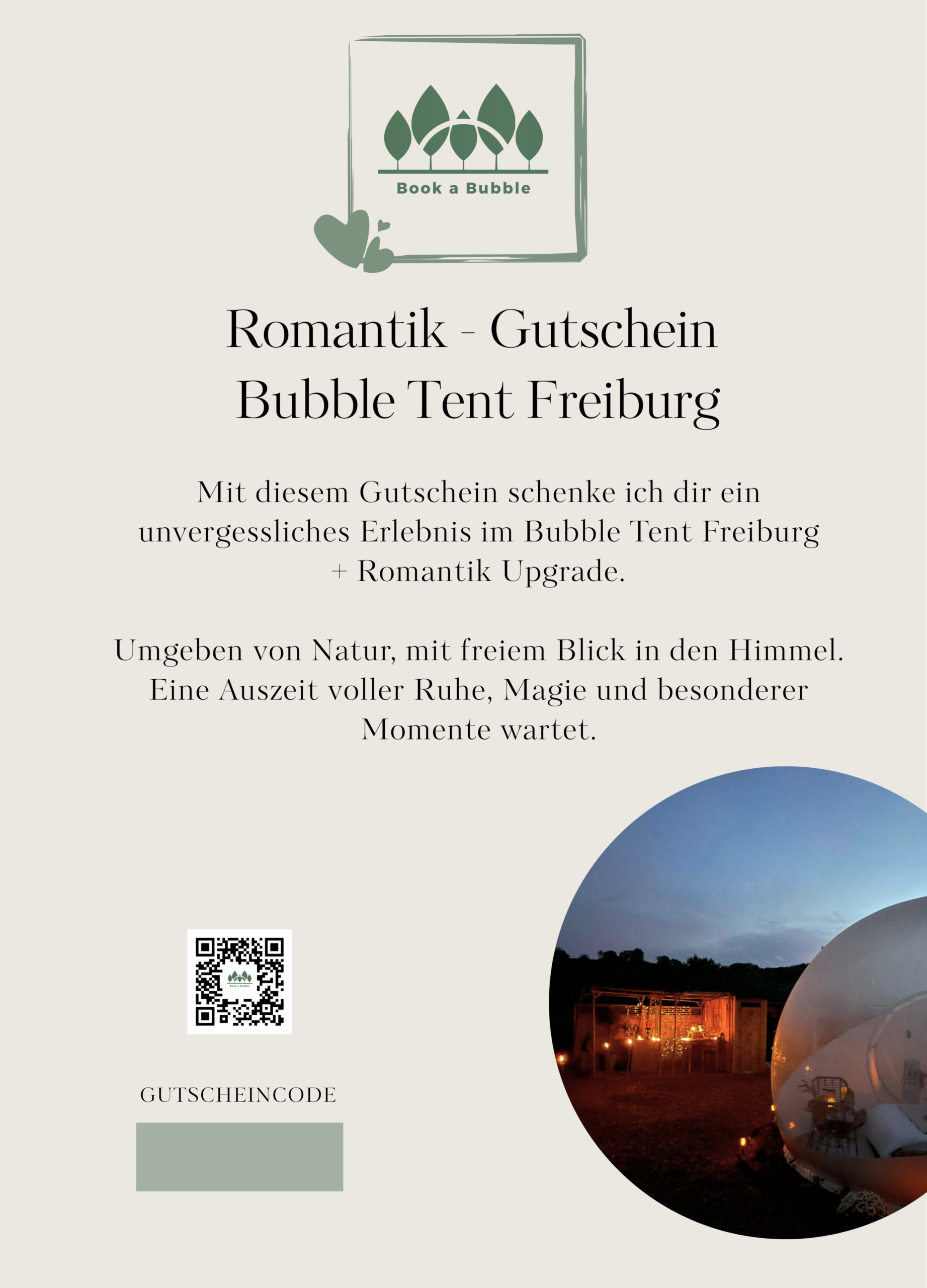 Bubble Tent Freiburg | Romantik Gutschein